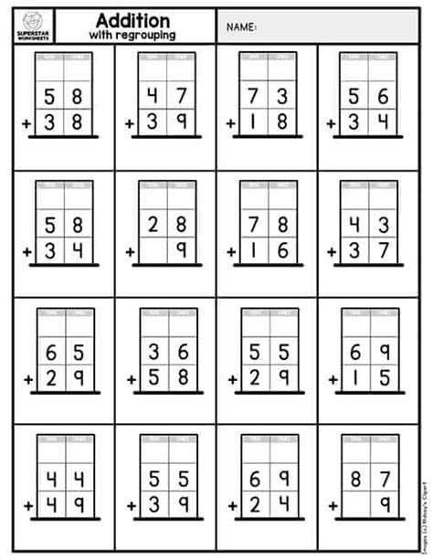 regrouping addition worksheets|Addition with Regrouping Worksheets .